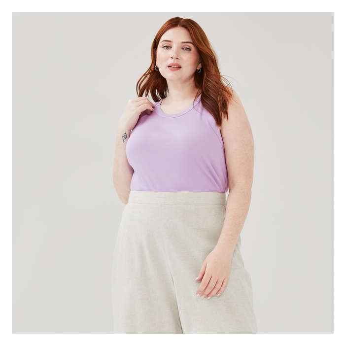 Women+ Rib Racerback Tank - Light Purple